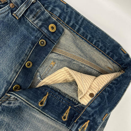 GLADHAND Gladden Selvedge Distressed Jeans Indigo Size 30