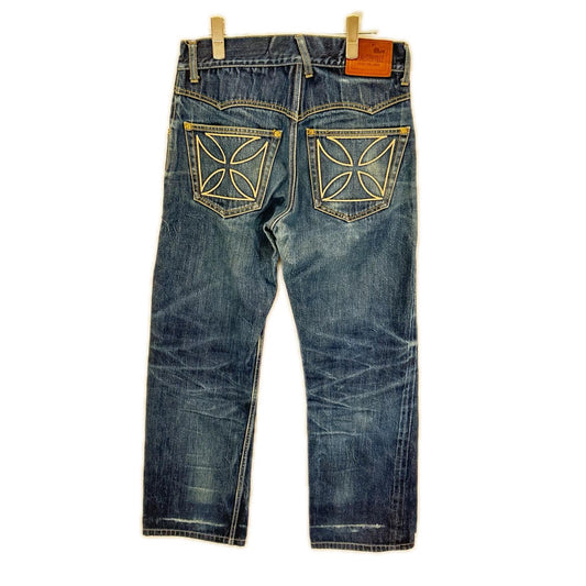 GANGSTERVILLE Iron Cross Embroidery Jeans Indigo Size 30