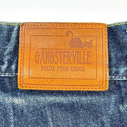 GANGSTERVILLE Iron Cross Embroidery Jeans Indigo Size 30