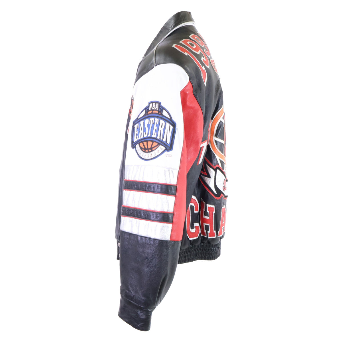 JEFF HAMILTON 90s Bulls Premier Leather Jacket Black Size L