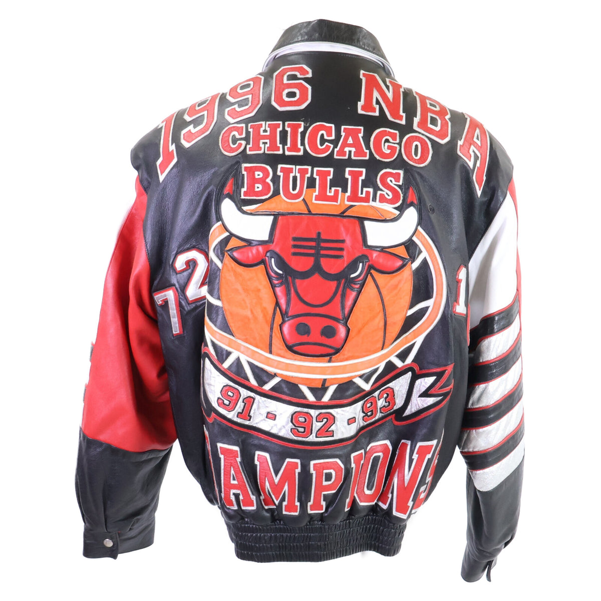 JEFF HAMILTON 90s Bulls Premier Leather Jacket Black Size L