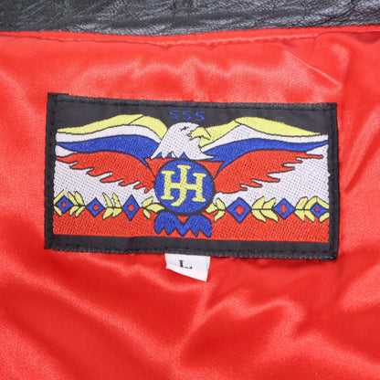 JEFF HAMILTON 90s Bulls Premier Leather Jacket Black Size L