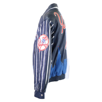 JEFF HAMILTON 90s Yankees Championship Leather Jacket Size L