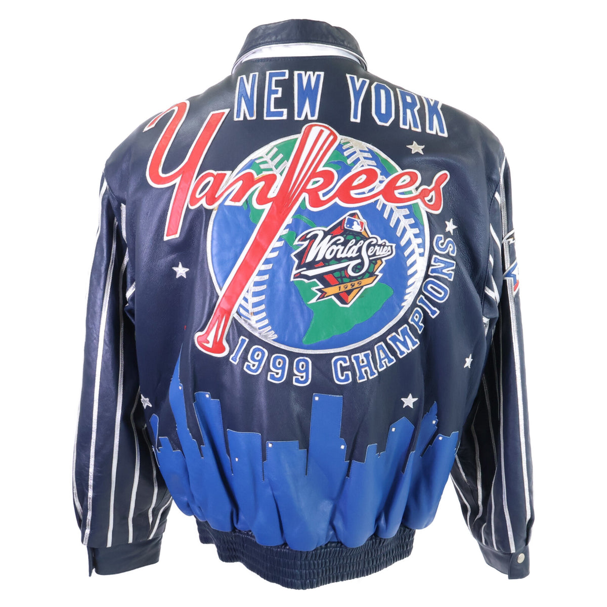 JEFF HAMILTON 90s Yankees Championship Leather Jacket Size L