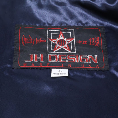 JEFF HAMILTON 90s Yankees Championship Leather Jacket Size L