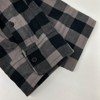 BALENCIAGA 2021 Block Check Long Sleeve Overshirt Shirt Size 37
