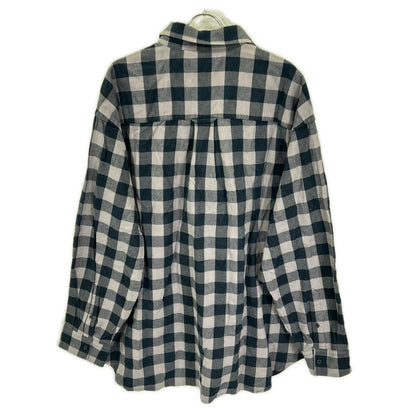 BALENCIAGA 2021 Block Check Long Sleeve Overshirt Shirt Size 37