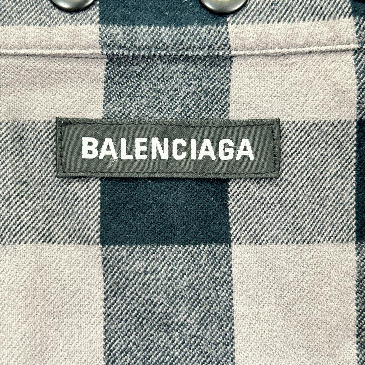 BALENCIAGA 2021 Block Check Long Sleeve Overshirt Shirt Size 37