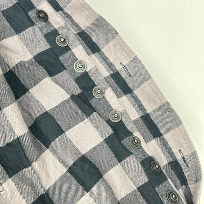BALENCIAGA 2021 Block Check Long Sleeve Overshirt Shirt Size 37