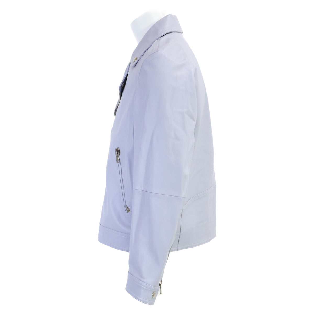 EMMETI B.R.SHOP Gabriele Nappa Lambskin Ice Blue Jacket Size 46