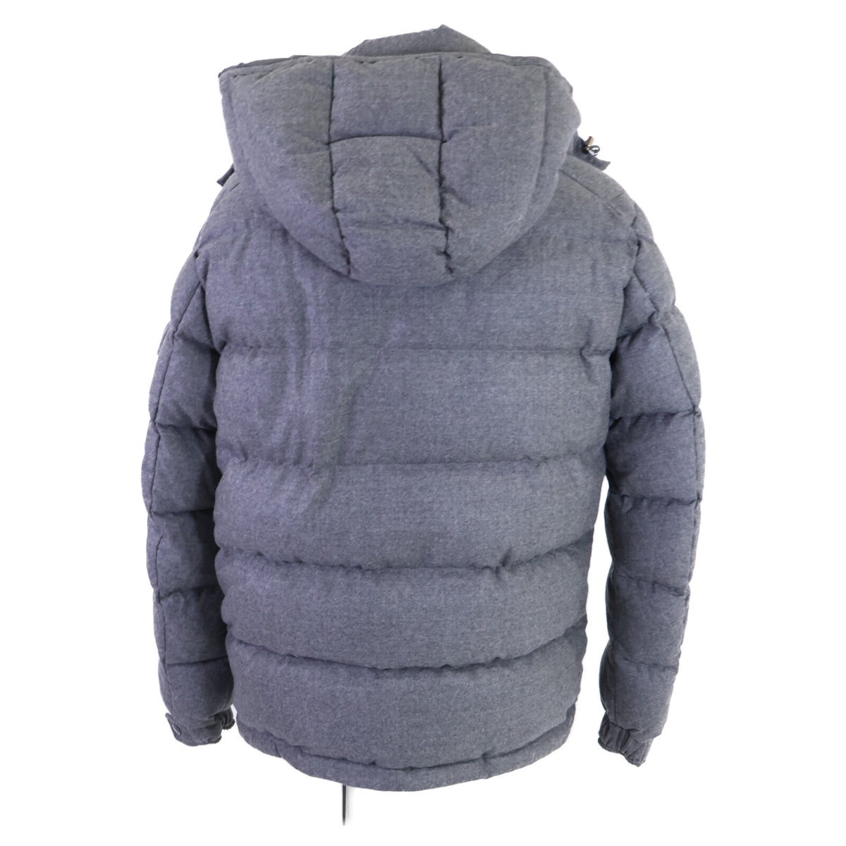 MONCLER MONTGENEVRE Wool Hooded Down Jacket Gray Size 3