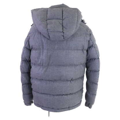 MONCLER MONTGENEVRE Wool Hooded Down Jacket Gray Size 3