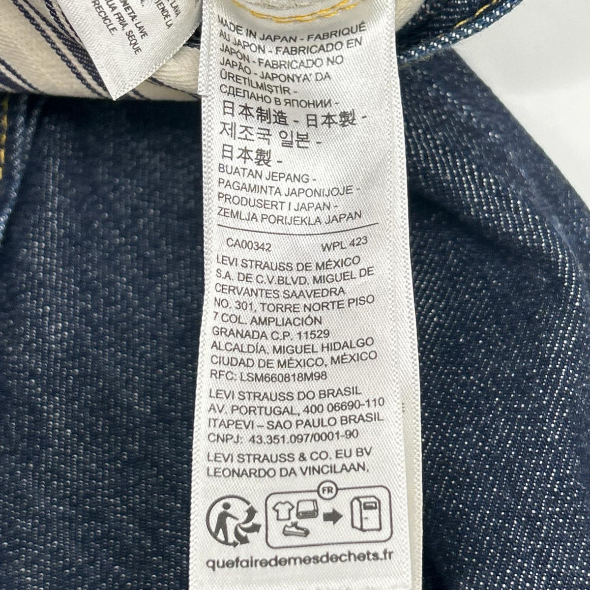 LEVI'S LVC S501XX War Model Indigo Denim Jeans Size W34 L34