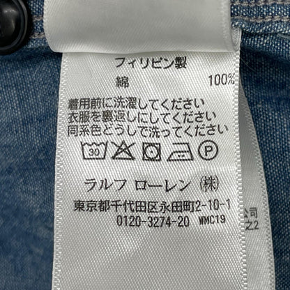 RRL Indigo Chambray Work Shirt Blue Size S
