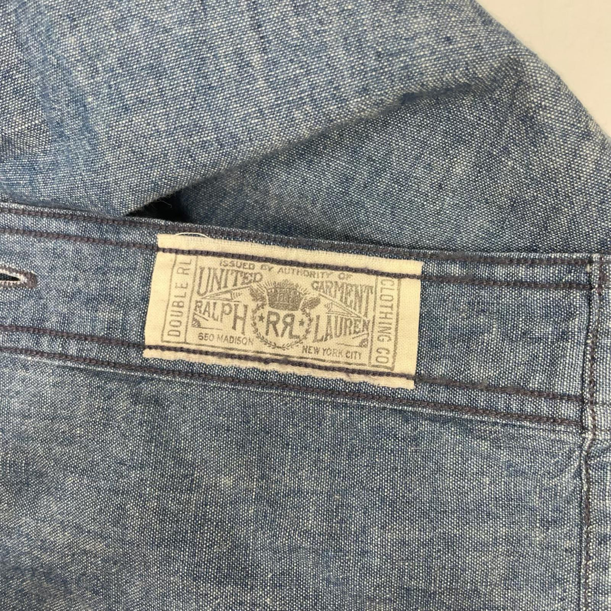 RRL Indigo Chambray Work Shirt Blue Size S