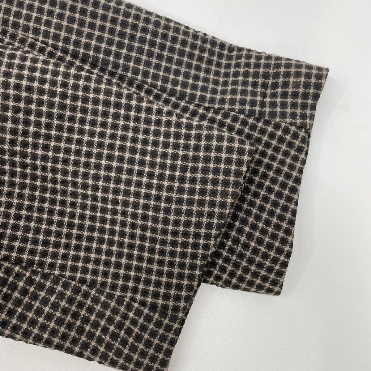 Theory Brown Seersucker Check Suit Set Size 36/28