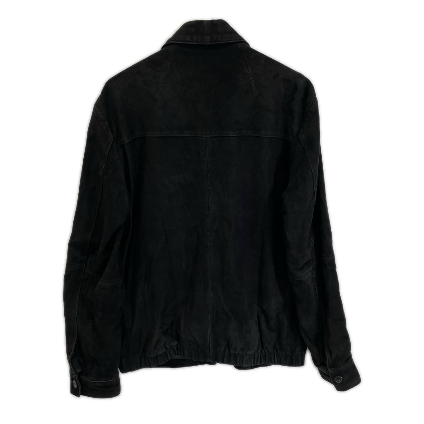 Theory Black Suede Zip Up Jacket Size M