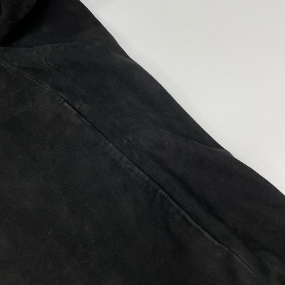 Theory Black Suede Zip Up Jacket Size M