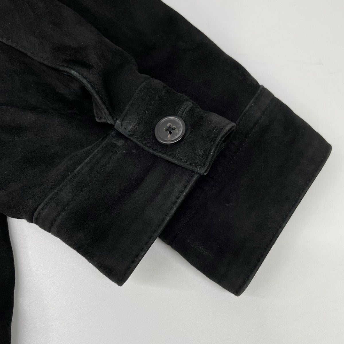 Theory Black Suede Zip Up Jacket Size M