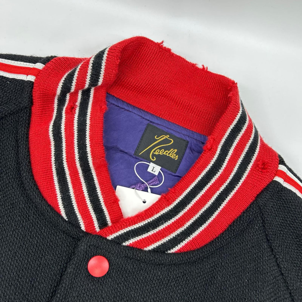 needles Deconstructed Lettered Jacket Melton Black Size L