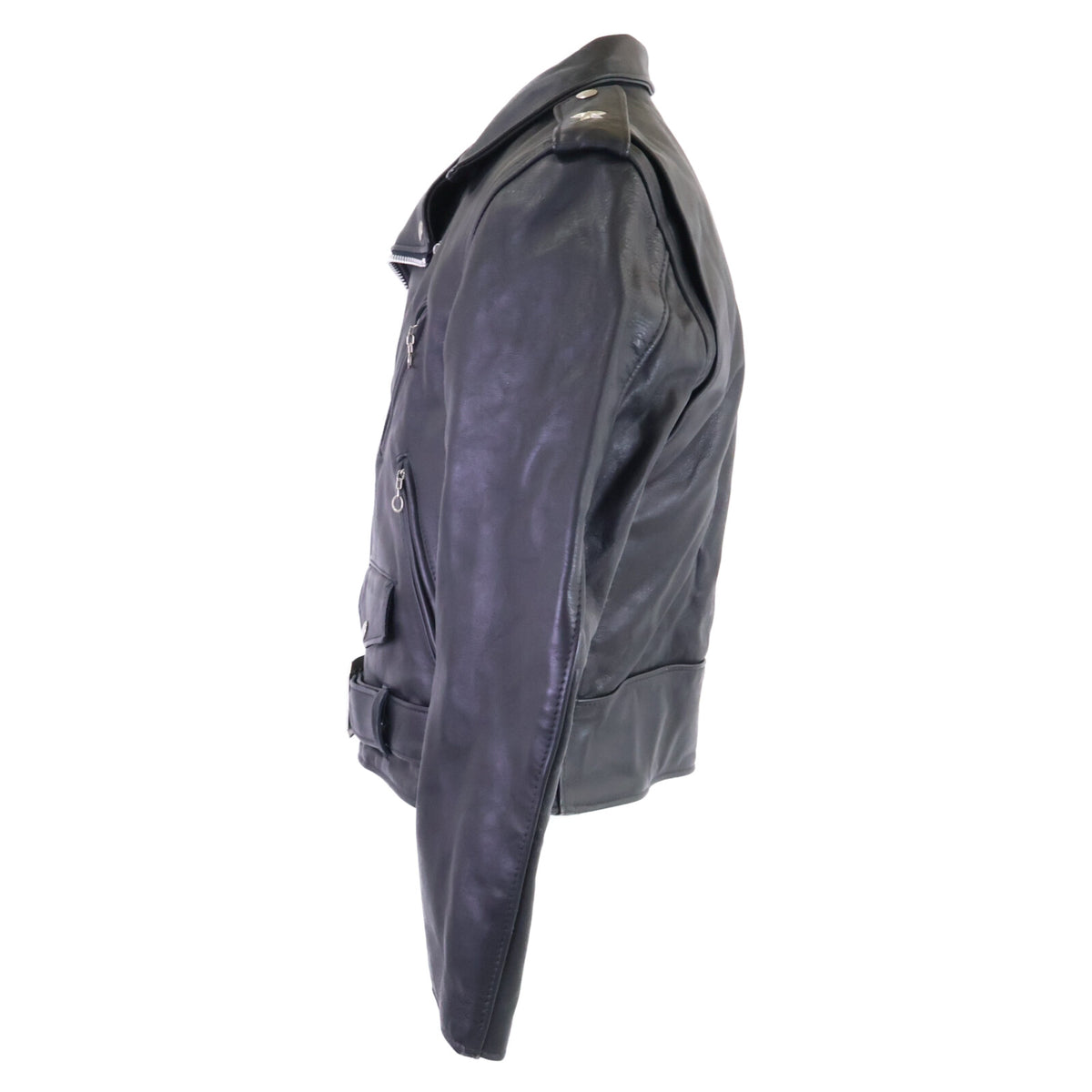 schott 613NS One Star Steerhide Leather Jacket Black Size 38