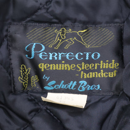 schott 613NS One Star Steerhide Leather Jacket Black Size 38