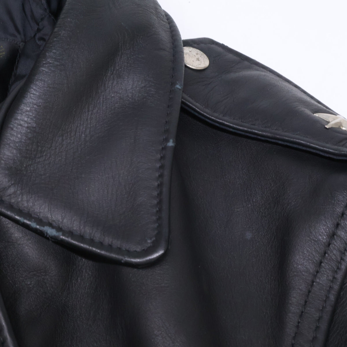 schott 613NS One Star Steerhide Leather Jacket Black Size 38