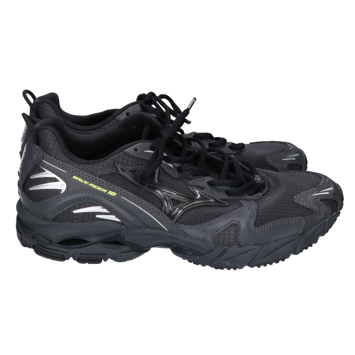 MIZUNO x emmi WAVE RIDER 10 Black Sneakers Size 25.5cm