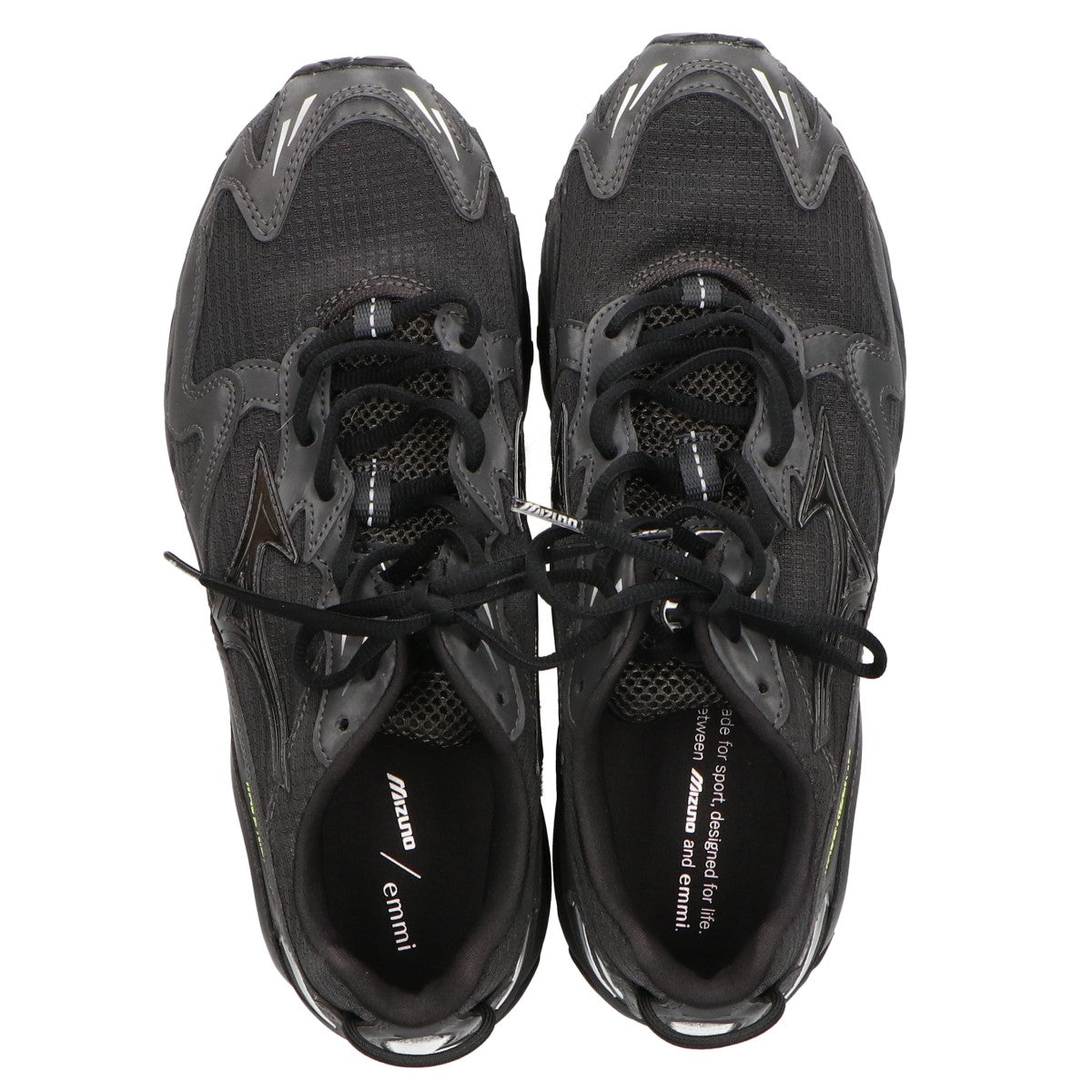 MIZUNO x emmi WAVE RIDER 10 Black Sneakers Size 25.5cm