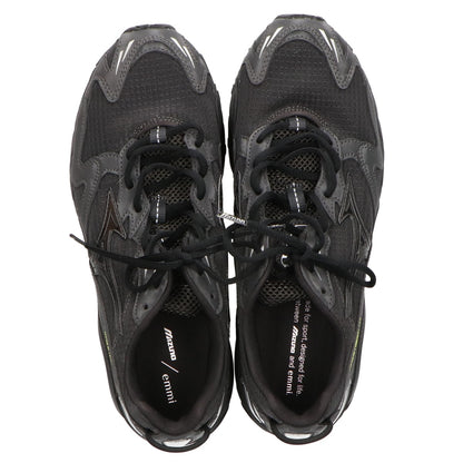 MIZUNO x emmi WAVE RIDER 10 Black Sneakers Size 25.5cm