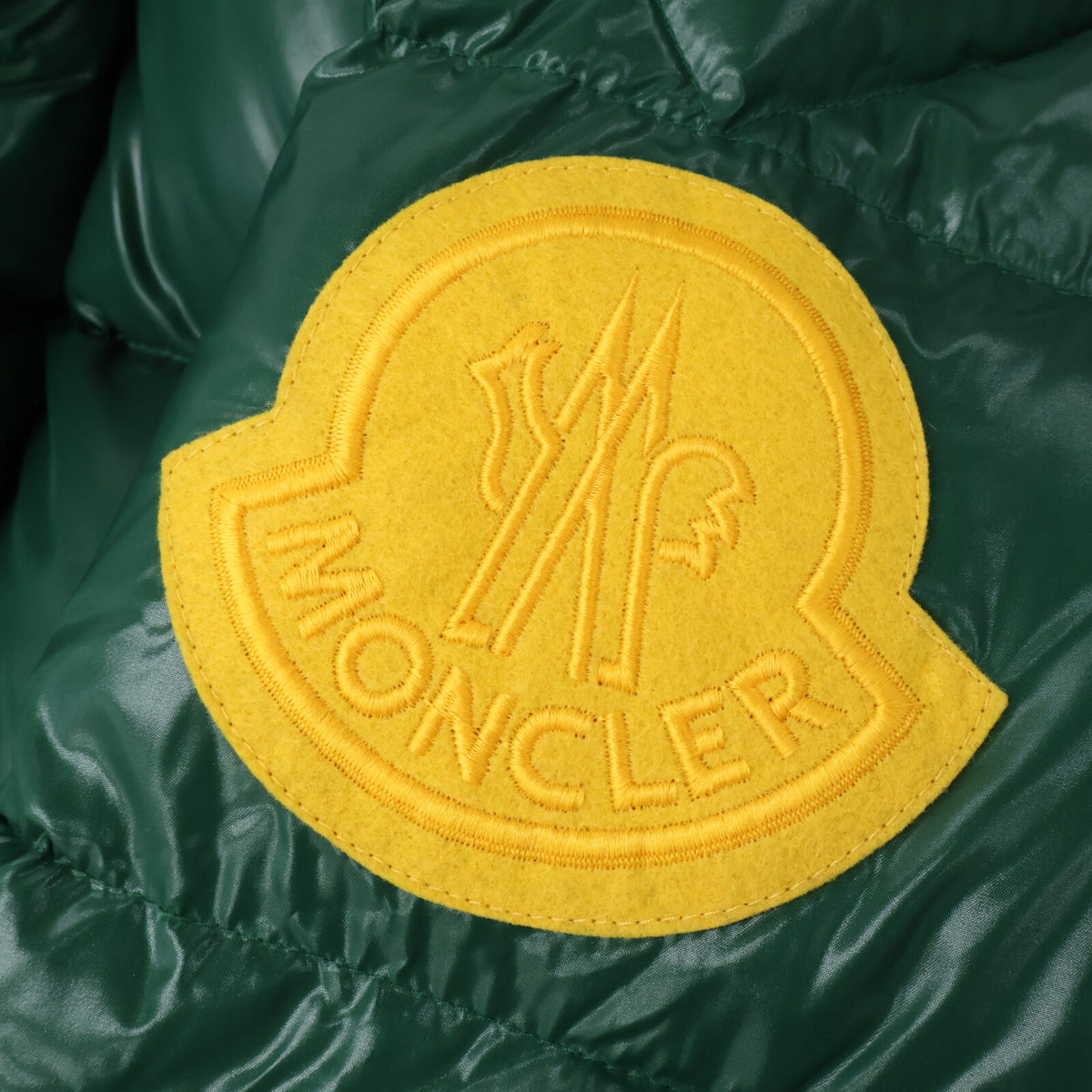 MONCLER GENIUS Dervax Big Logo Patch Jacket Green Size 1