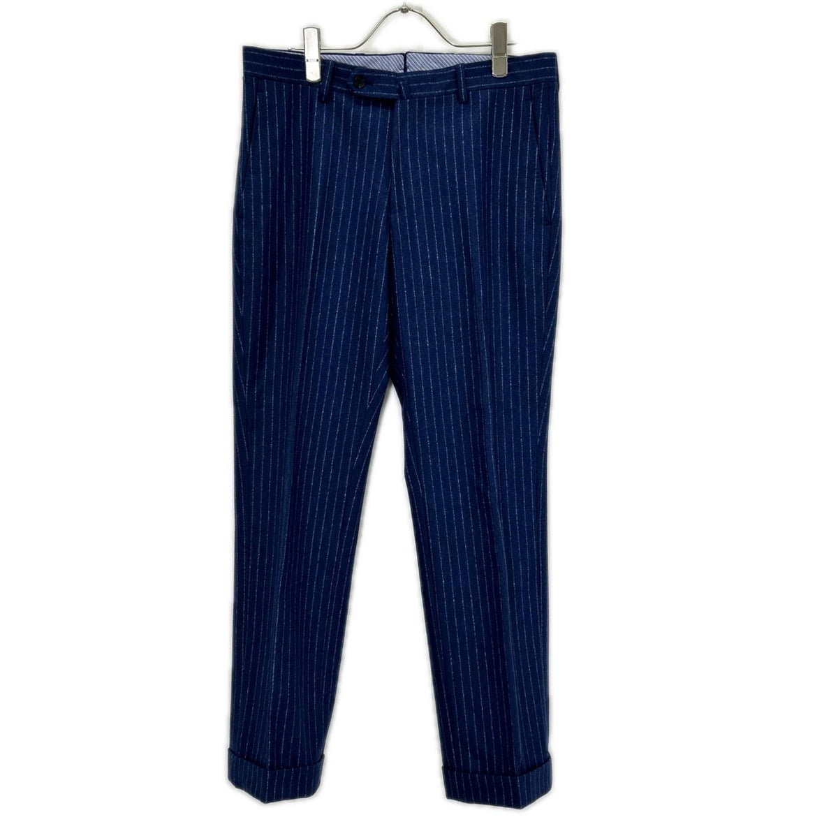 UNIVERSAL LANGUAGE Blue Wool Stripe 2-Piece Suit Size 44
