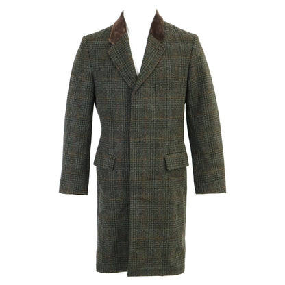 RRL 23AW Velvet Collar Plaid Shetland Twill Coat Size XS