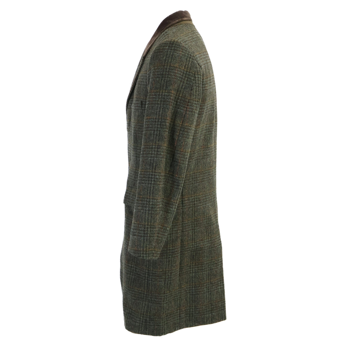 RRL 23AW Velvet Collar Plaid Shetland Twill Coat Size XS