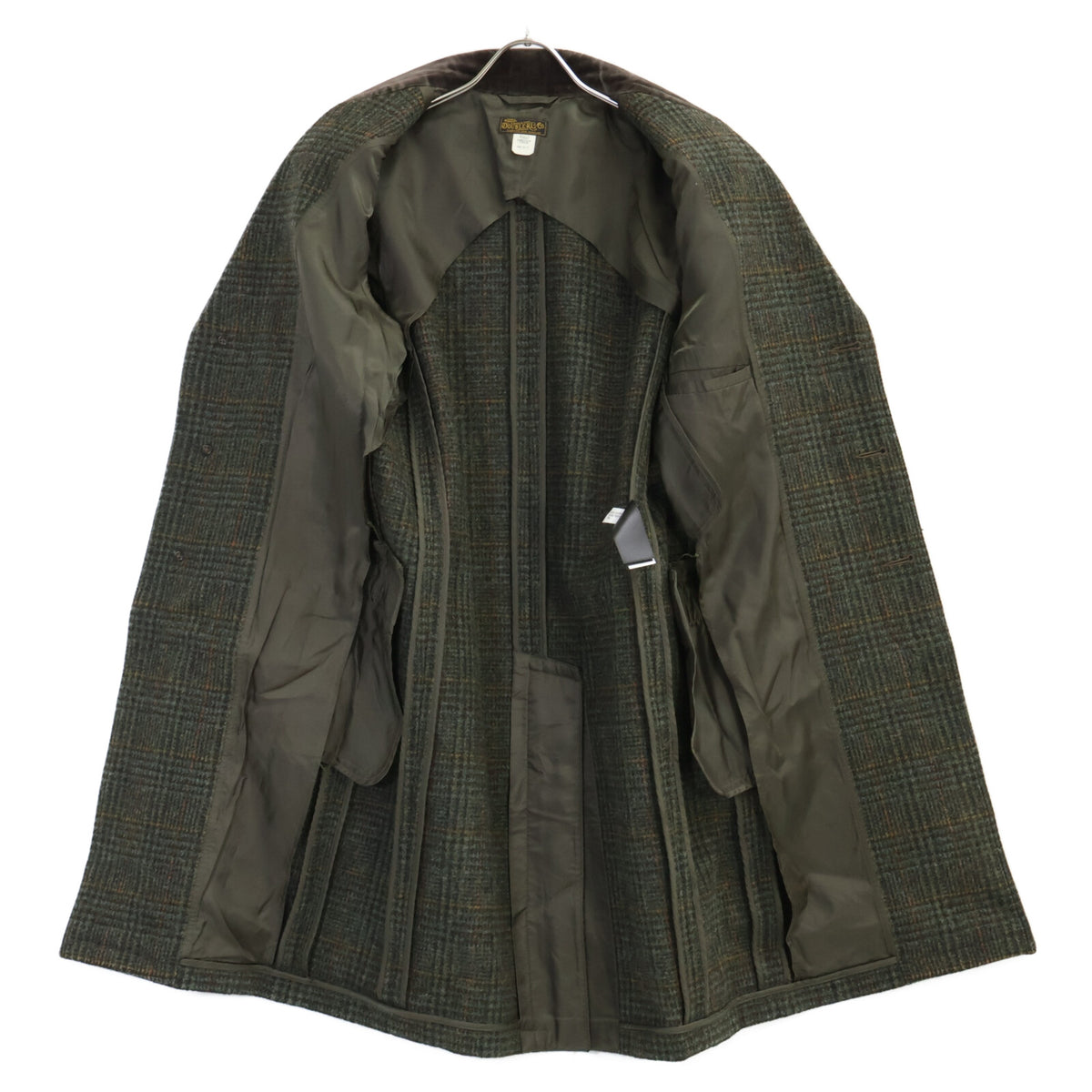RRL 23AW Velvet Collar Plaid Shetland Twill Coat Size XS