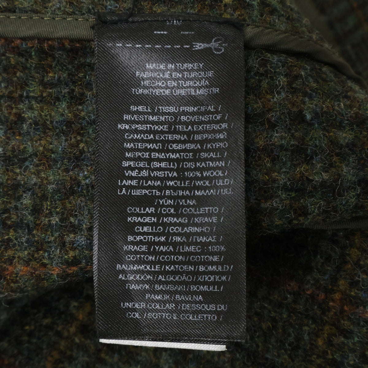 RRL 23AW Velvet Collar Plaid Shetland Twill Coat Size XS