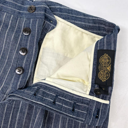 RRL Italian Indigo Stripe Tapered Slacks Size 28