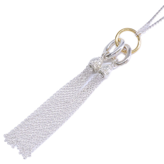 OX JEWELRY 925 Silver Gold Tassel Necklace
