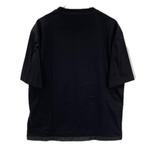 PRADA 26SS Re-Nylon Triangle Plate T-Shirt Black Size XXL