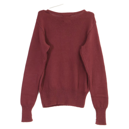 RRL 362000 Wool Blend MC93 Patch Boat Knit Burgundy Size S