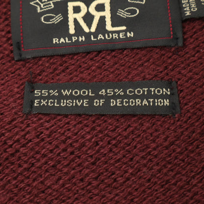 RRL 362000 Wool Blend MC93 Patch Boat Knit Burgundy Size S