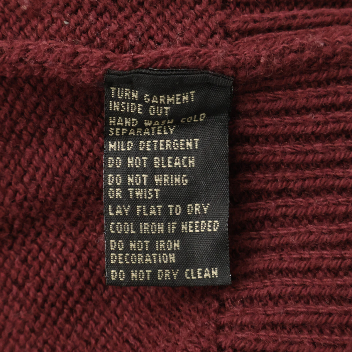 RRL 362000 Wool Blend MC93 Patch Boat Knit Burgundy Size S