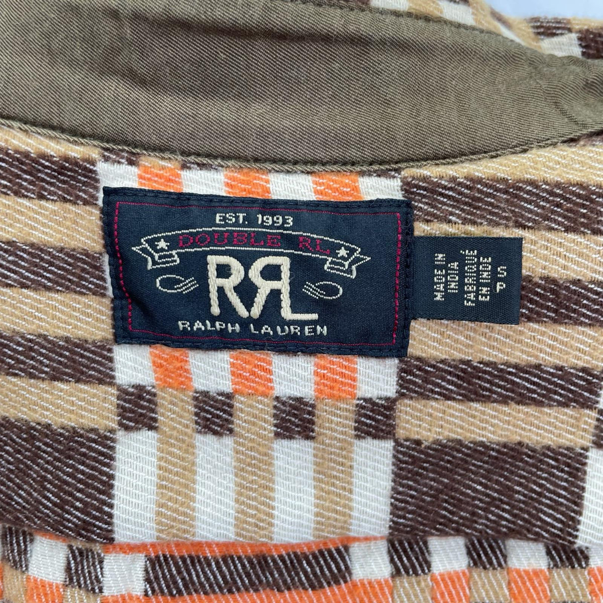 RRL Plaid Jacquard Cotton Shirt Multi Size S
