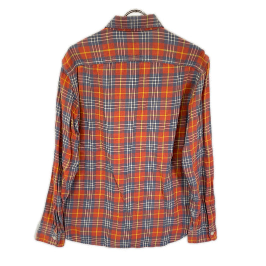 RRL Cotton Vintage Check Farrell West Shirt Orange Size M
