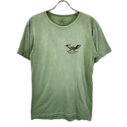 RRL Garment Dye Roadrunner Cotton T-Shirt Green Size S