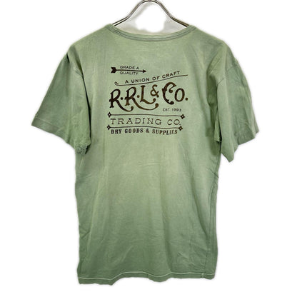 RRL Garment Dye Roadrunner Cotton T-Shirt Green Size S