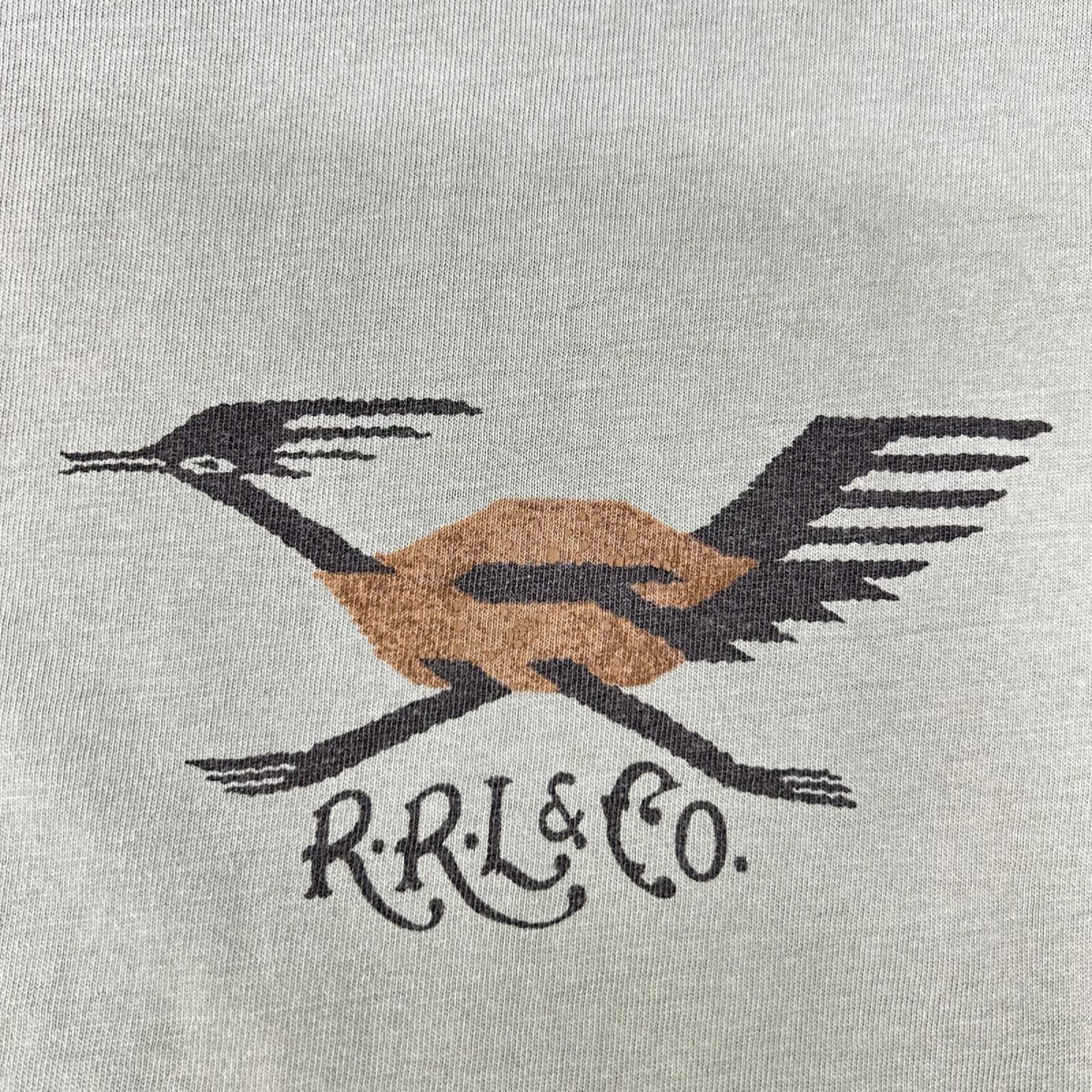 RRL Garment Dye Roadrunner Cotton T-Shirt Green Size S