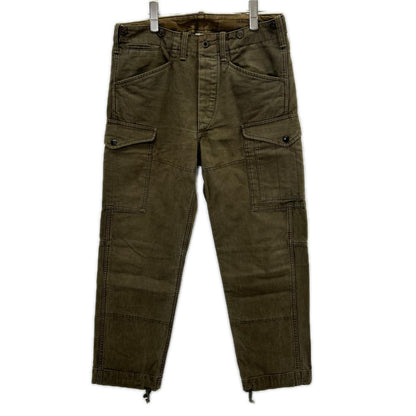 RRL Olive Piece Dye Drawstring Cargo Pants Cotton Size 30×30