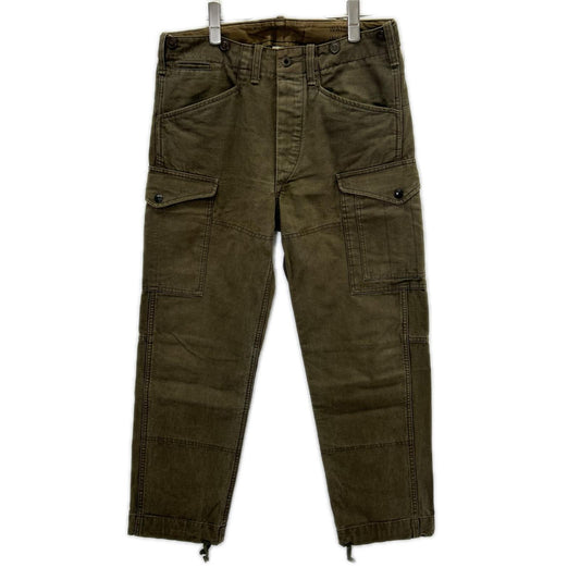 RRL Olive Piece Dye Drawstring Cargo Pants Cotton Size 30×30