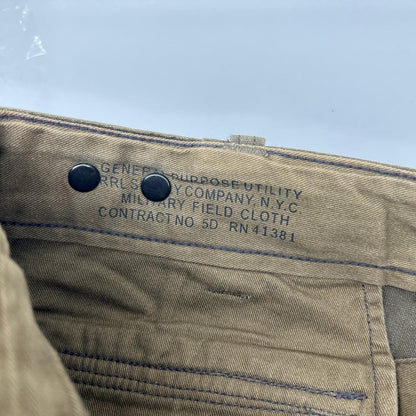 RRL Olive Piece Dye Drawstring Cargo Pants Cotton Size 30×30